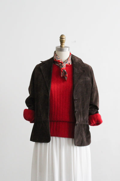 walnut suede jacket (s)