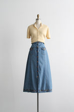 prairie denim maxi skirt