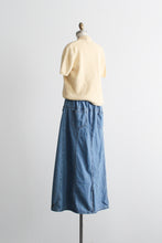 prairie denim maxi skirt