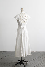 parchment cotton button front dress