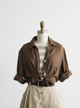 cardamom linen button up