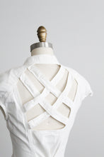 parchment cotton button front dress