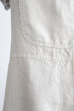 bone linen overalls