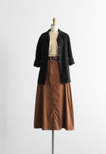 sueded clay maxi skirt