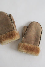 vintage shearling mittens