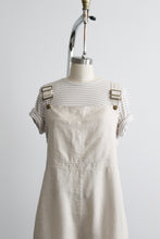bone linen overalls