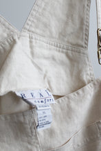 bone linen overalls