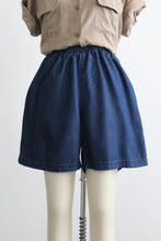 indigo jean shorts