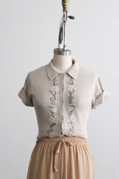 chamomile knit button up