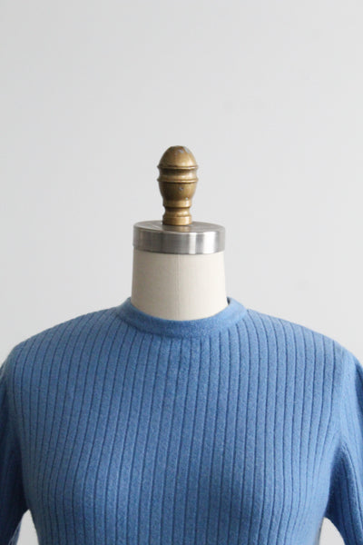cornflower cashmere tee